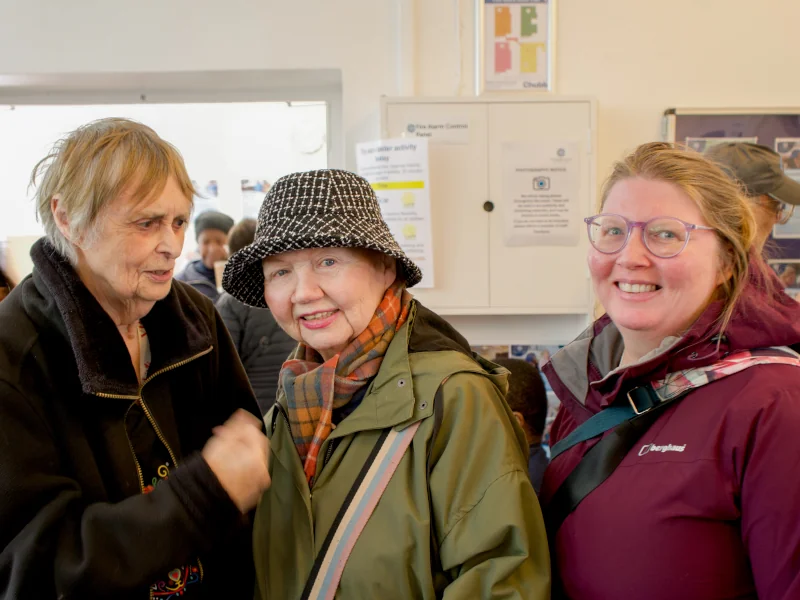 Creighton Community Centre event, three women together
