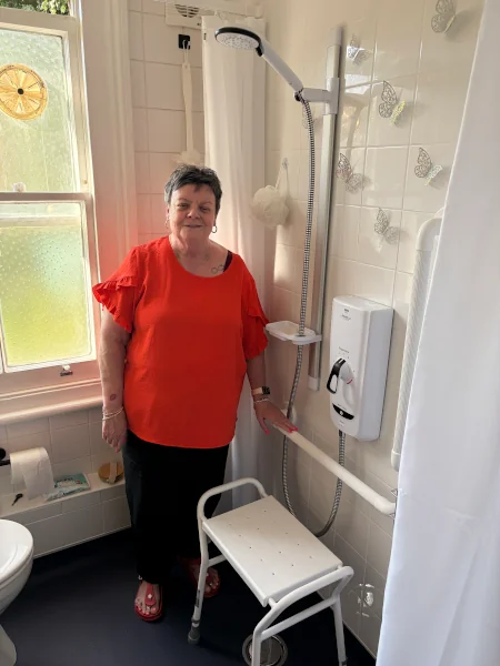 Care and Repair client with new bathroom